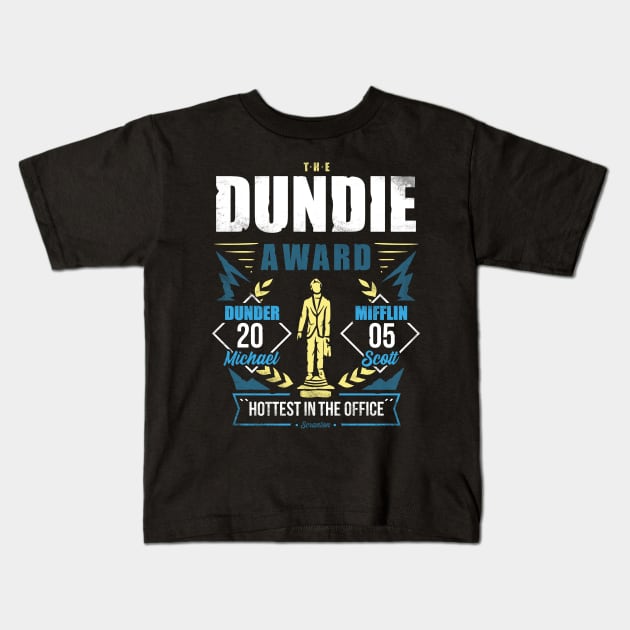 The Dundie Award Kids T-Shirt by Soulkr